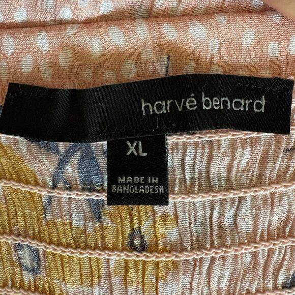 Harve Benard Pink Floral Flowy Top XL - Picture 3 of 3